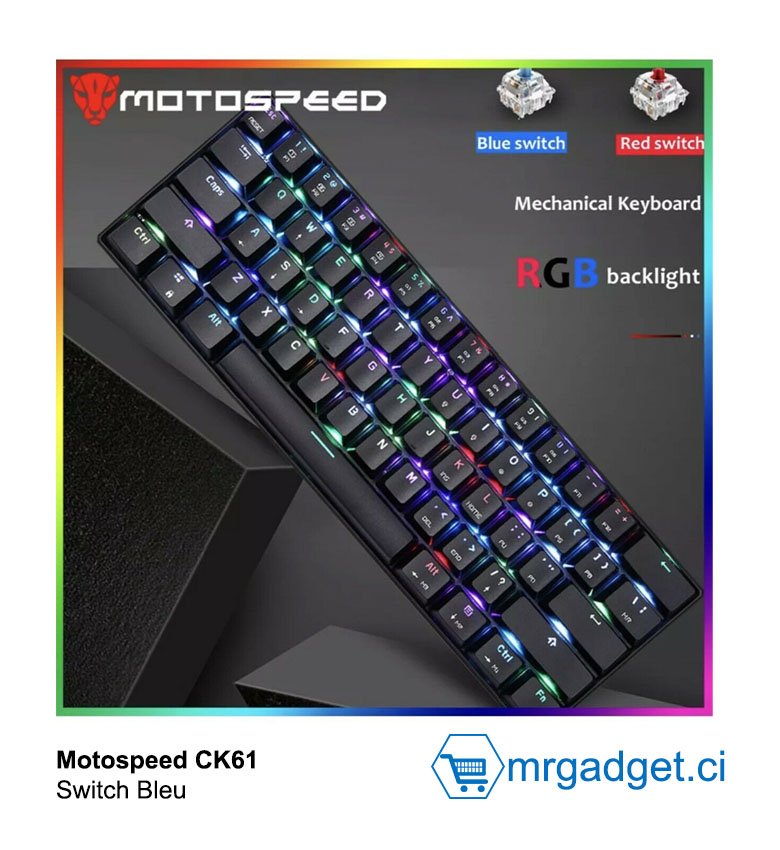 Clavier Gaming M Canique Filaire Usb Motospeed Ck Touches Rvb