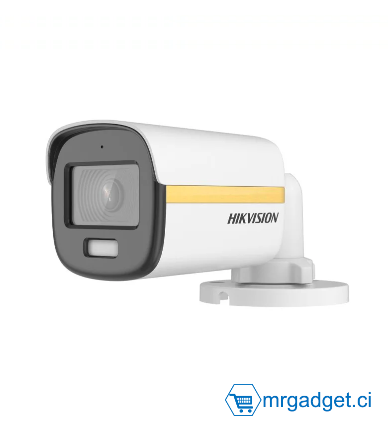 Hikvision DS-2CE10DF3T-PFS(2.8mm)(O-STD) Camera Analogique - Bullet  ColorVu 2MP Audio  - Résistant à l'eau et à la poussière (IP67)