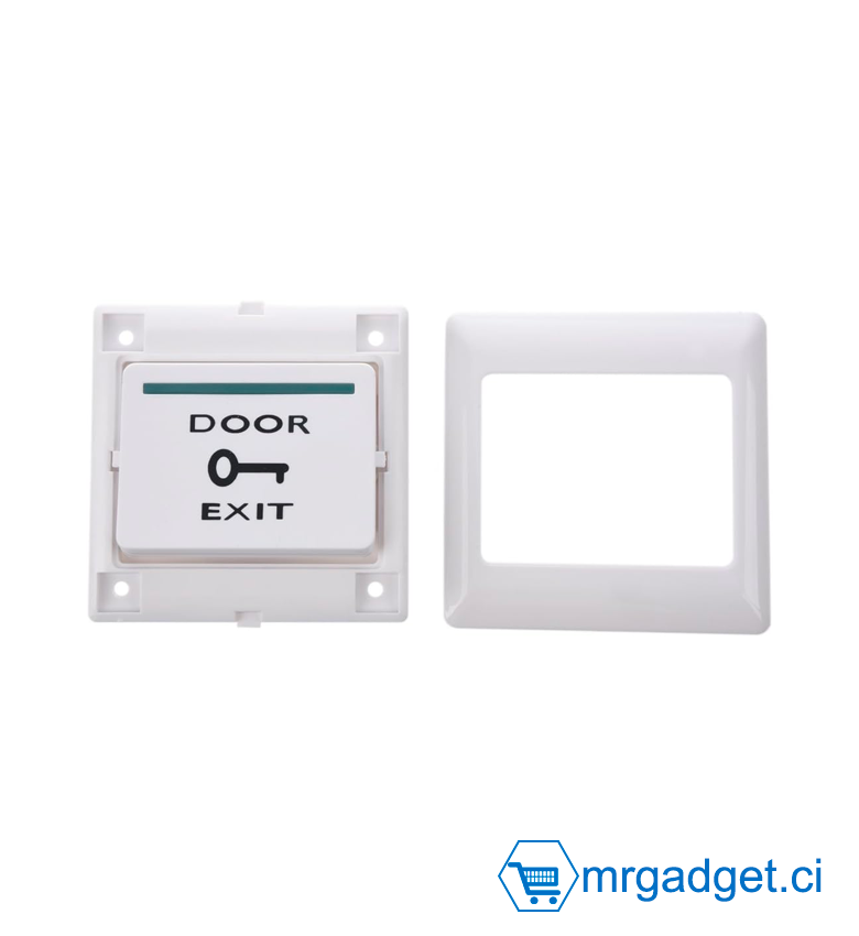 Bouton Poussoir Apparent - Blanc - Modèle K8 -  Panneau de Bouton-Poussoir de Fermeture de Porte électrique
