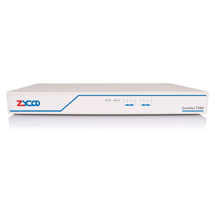 Zycoo T200  - Autocommutateur -  Serveur VoIP - IPBX, 200 postes, 80 appels simultanés, 15 000 h d'enregistrement des appels et messagerie vocale - Les modules sont en options (ne sont pas inclus )