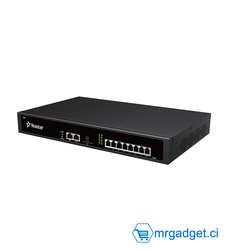 Yeastar S50 - Autocommutateur - Serveur VoIP - IPBX - pour 50 Utilisateurs, 25 Appels Simultanés, jusqu'à 8 Ports Analogiques, 8 Ports BRI, 4 Ports GSM, 50 Trunks VoIP, (Modules vendus séparément)