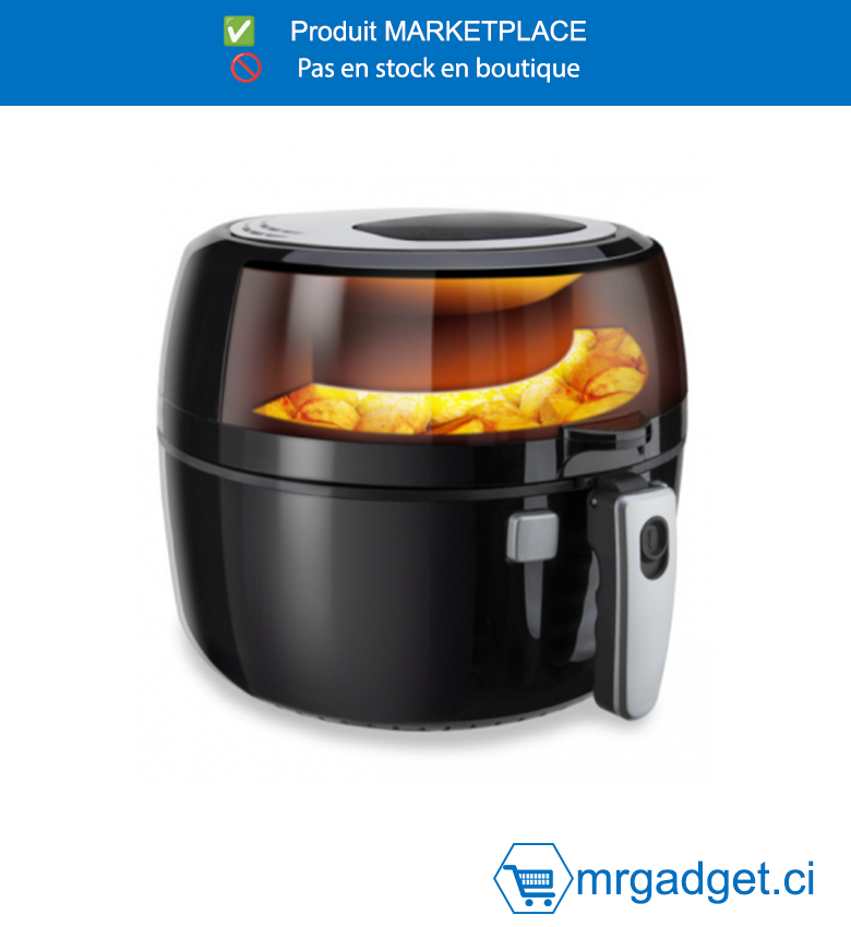 DECAKILA AIR FRYER- KEEC041B - Capacité: 7,0 L ,avec revêtement antiadhésif en  PTFE Panier et casserole amovibles La casserole  peut être lavée au lave-vaisselle Avec protection  contre la surchauffe Minuterie de 60 minutes