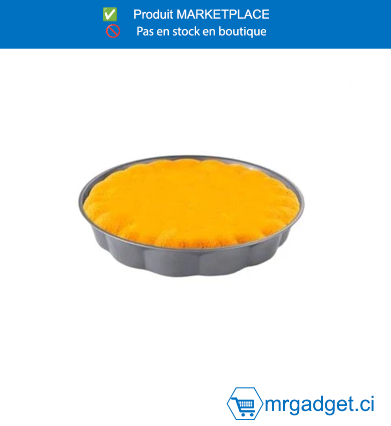 DECAKILA - MOULE A GATEAU ROND - KMTT072B - ,Taille : 28*28*5 cm Poids : 270 g Matériau : Acier au carbone avec revêtement antiadhésif Épaisseur : 0,4 mm Sans BPA Passe au four jusqu'à 230 ℃ Parfait pour vos tubes cannelés, quatre-quarts et ring cakes