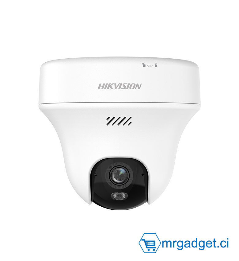 Hikvision DS-2CFWQ3 2.8MM 3MP (2K) - Caméra dôme PT Wi-Fi 6 - Smart Hybrid Light : Vision Nocturne Couleur & IR - Audio Bidirectionnel - IA Détection Humains & Véhicules - Mode Privé - Vidéosurveillance Intérieure