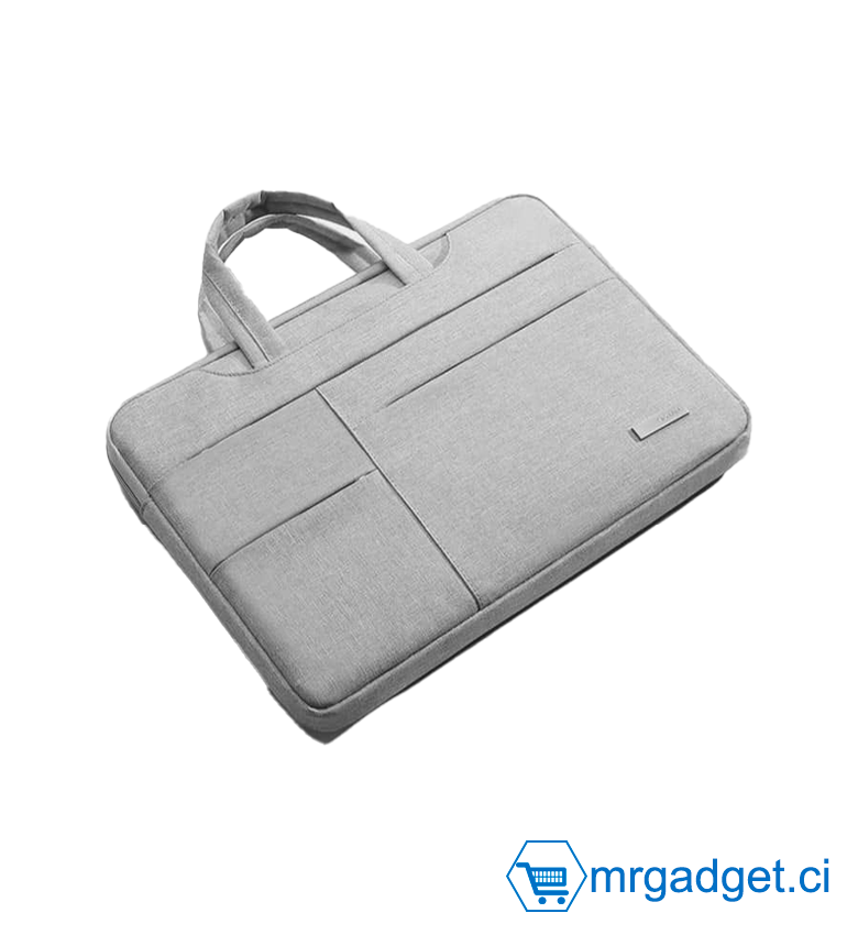 Sac - Cartable pour rangement d'ordinateur -  Sacoche pour ordinateur portable - sac fourre-tout, imperméable, rangement pour PC, affaires, hommes, femmes, enfants, 15,6 pouces, Gris #DC777