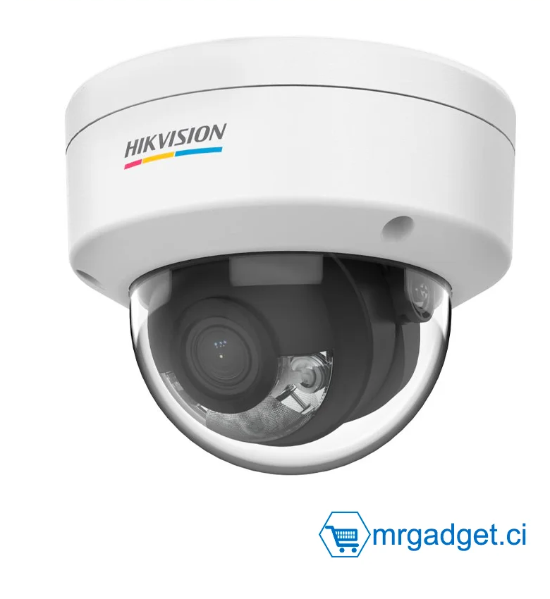 HIKVISION DS-2CD1147G2-LUF 2.8mm - Camera IP - Dome 4MP ColorVu & Audio -Résistant à l'eau et à la poussière (IP67) ) et anti-vandalisme (IK10) - Slot micro SD