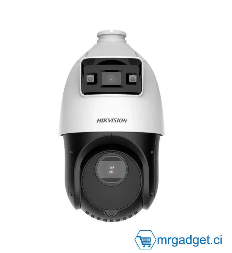 Hikvision DS-2SE4C425MWG-E(14F0)(O-STD)  caméra PTZ double objectif TandemVu 4 MP avec zoom x 25 jusqu'à 100 m de distance IR et 30 m de lumière blanche, audio/alarme, 12 V CC et PoE+