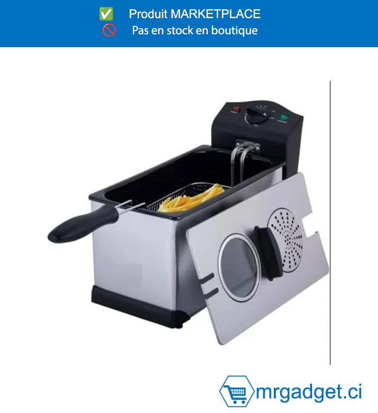 DECAKILA AIR FRYER -KEEC056M-Capacité:3,0L , Élément chauffant en acier inoxydable 304  Couvercle supérieur avec fenêtre visible