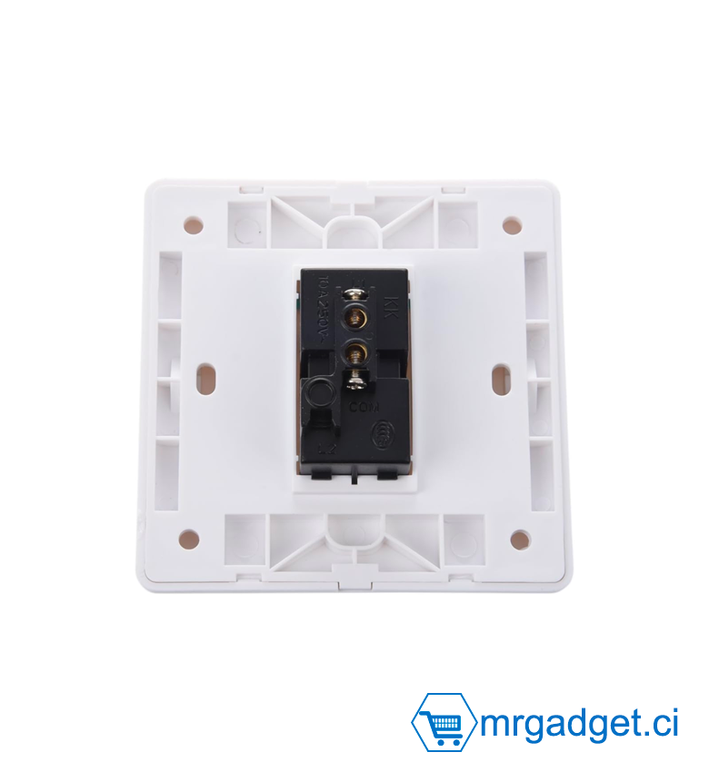 Bouton Poussoir Apparent - Blanc - Modèle K8 -  Panneau de Bouton-Poussoir de Fermeture de Porte électrique