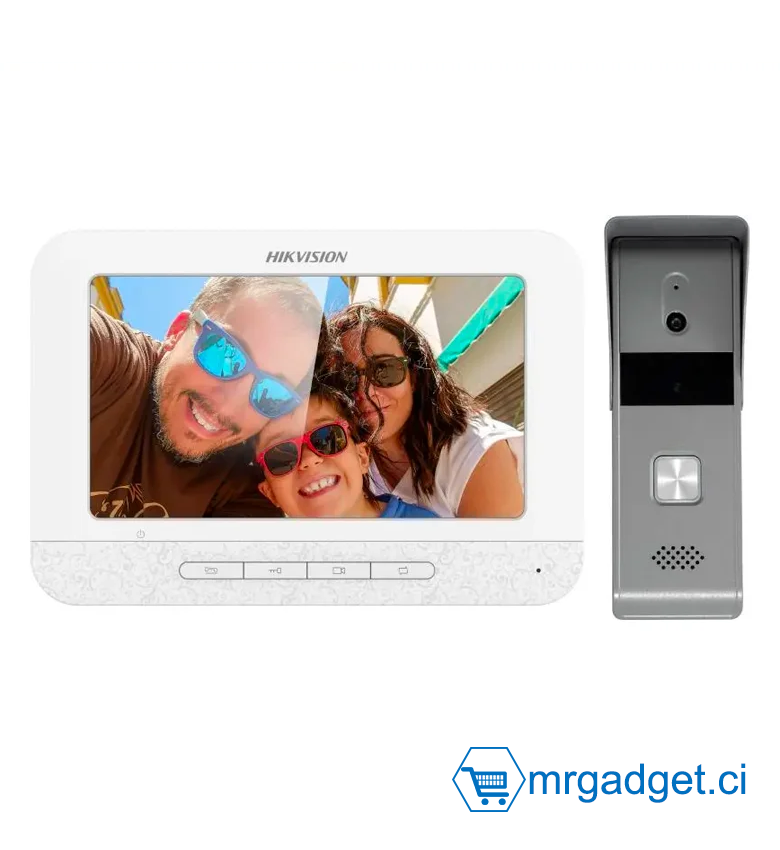 HIKVISION DS-KIS203T Kit - Ensemble d'interphone vidéo analogique - Recevez des appels, ouvrez la porte