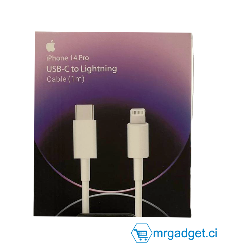 CHARGEUR IPHONE USB -C   Adapte USB-C to Lightning Cable 1 m
