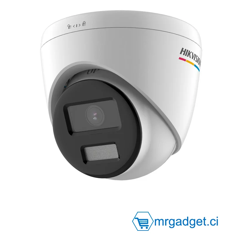 HIKVISION DS-2CD1347G2-LUF 2.8mm - Camera IP - Dome (Tourelle) 4MP ColorVu & Audio -Résistant à l'eau et à la poussière (IP67) - Slot Micro SD