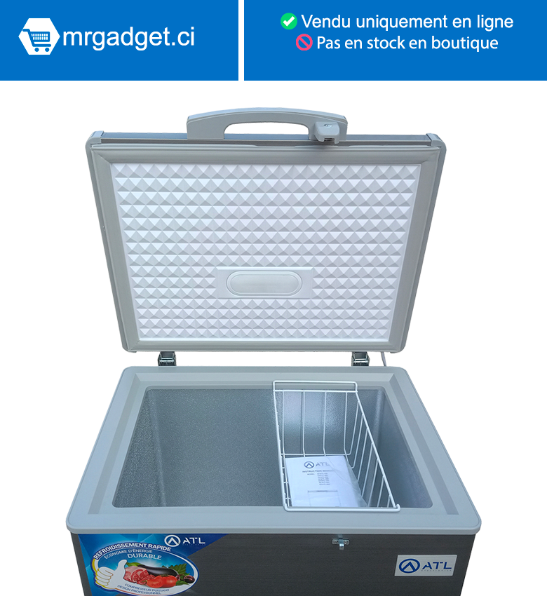 CONGELATEUR HORIZONTAL ATL/ 100L/ 01 PORTE/ SERRURE/ 01 PANIER