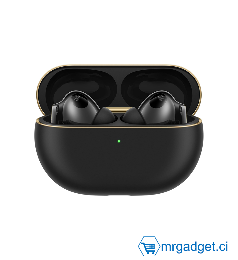 HUAWEI FreeBuds Pro 4 écouteurs, Réduction de Bruit Active Intelligente et Dynamique, Appels Stables et Audible, Design Cordes argentées, jusqu'à 33 Heures d'écoute, iOS & Android, Noir