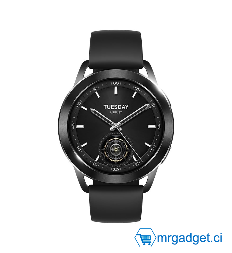 Xiaomi Watch S3 Montre connectée, Corps Ultra-léger de la Montre, Recharge Rapide en 5 Minutes, 2 Jours complets d'autonomie, Contrôle gestuel, Détection avancée de la santé, Noir