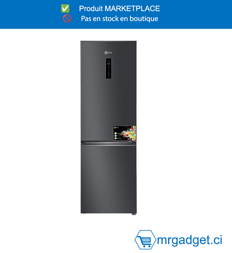 ATL-ATL-2C315N-REFRIGERATEUR ATL COMBINE TOTAL NO FROST 03 TIRROIRS/ 275L/ 02 PORTES/ GRIS/R600A/A+