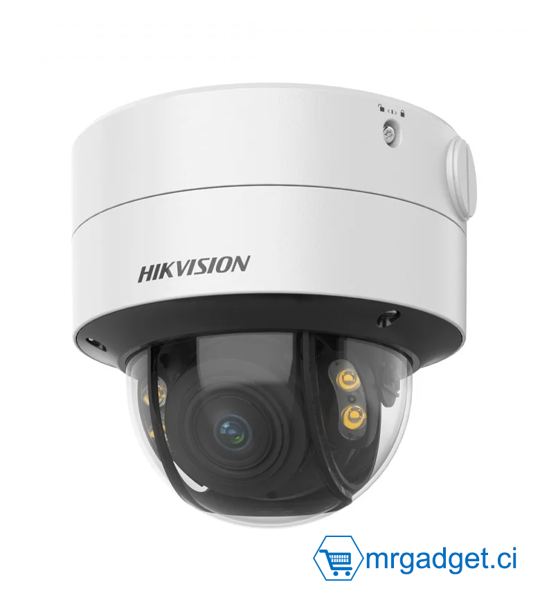 Hikvision DS-2CE59DF8T-AVPZE(2.8-12mm)(O- STD) Camera Analogique - Dome ColorVu 2MP motorisée variofocale - -Résistant à l'eau et à la poussière (IP67) et anti-vandalisme (IK10)