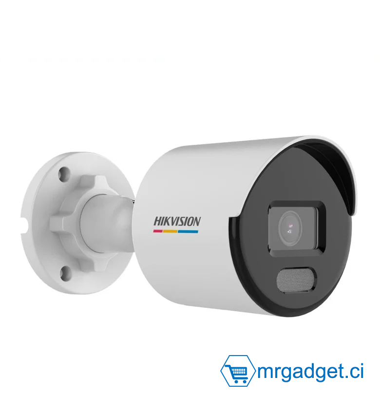 HIKVISION  DS-2CD1047G2-L(4mm)(O-STD) 4 MP IP ColorVu Caméra réseau extérieure Bullet [Vision nocturne couleur  Détection de mouvement | Résistant aux intempéries IP67] Compatible avec NVR + USEWELL RJ45,