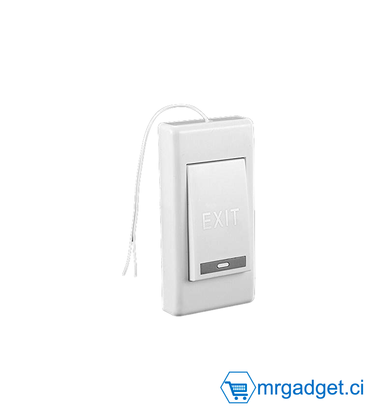 Bouton Poussoir Apparent - Blanc - Modèle K1 - Panneau de bouton de déclenchement de sortie pour  porte électrique Blanc