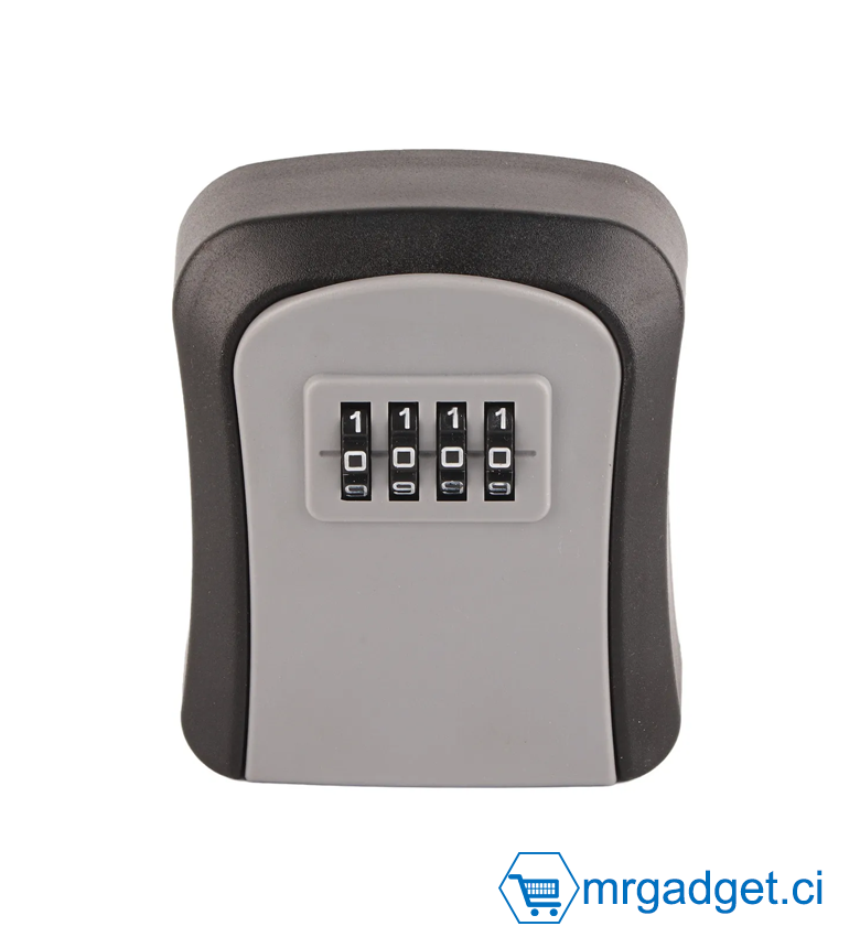 Coffre à clés mural antivol à combinaison 4 chiffres, ouverture facile, pour protéger vos clés en intérieur et en extérieur (bureau, garage, jardin, magasin)