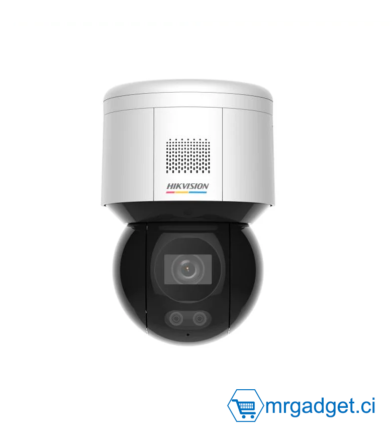 Hikvision DS-2DE3A400BW-DE(F1)(T5) Caméra de surveillance rotative ColorVu 4MP H265+ vision couleur de nuit 30 mètres et microphone intégré