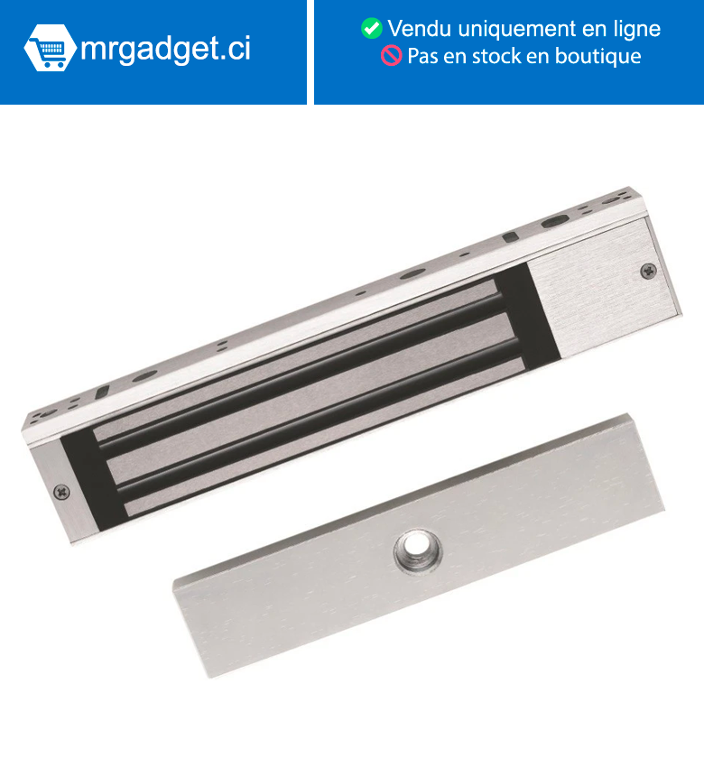 HIKVISION DS-K4H258S - Ventouse - Serrure magnétique - Porte max 280KG - Convient pour porte en bois, porte en verre, porte en métal et porte coupe-feu - L'indicateur LED affiche l'état de verrouillage de la porte