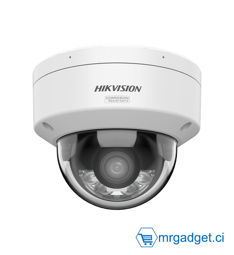 HikVision DS-2CD2187G3-LIY - Caméra IP Mini-Dôme Fixe Hikvision 8 MP 4K ColorVu Smart Hybrid Light - Vision Couleur 24/7, Détection IA Personnes & Véhicules, Double Micro, WDR, IP67, IK10, Caméra de Surveillance Extérieure