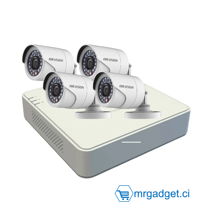 Hikvision DS-J142I(STD)/7104HGHIF1( STD)+4CAM  1x DVR et 4x caméras Bullet analogiques 1MP 3,6 mm Kit