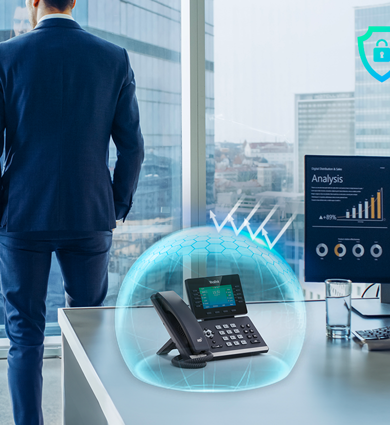Yealink SIP-T43U - Téléphone IP -  Téléphone professionnel - Jusqu'à 12 comptes SIP - Écran 3,7" - Support PoE - Yealink anti-bruit - adaptateur secteur non inclus