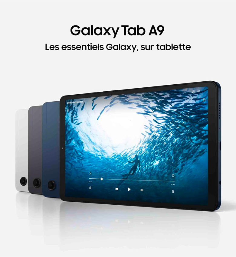 Samsung Galaxy Tab A9 Tablette Android, 64 Go de Stockage, Grand écran de 8.7", Wifi, Son riche, Bleu marine (NAVY)
