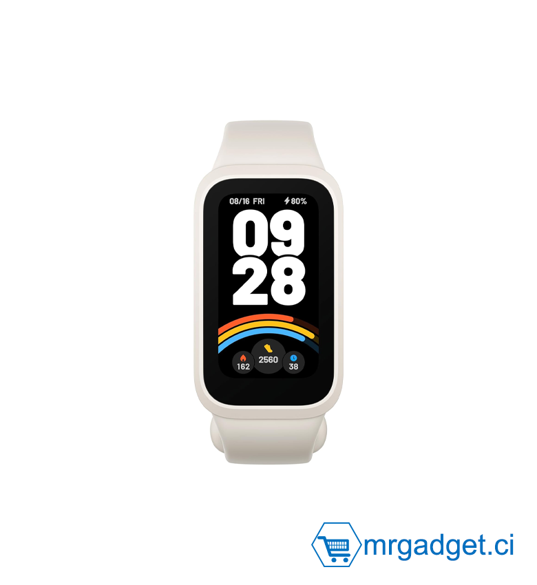 Montre Connectée Xiaomi Smart Band 9 Active  - Bracelet Fitness Écran LCD 1,47" - Suivi Santé : SpO2, Rythme Cardiaque, Sommeil - +50 Modes Sport - Autonomie 14 Jours - Étanche 50m (5 ATM) - Design Ultra-plat & Léger - iOS & Android -  Blanc