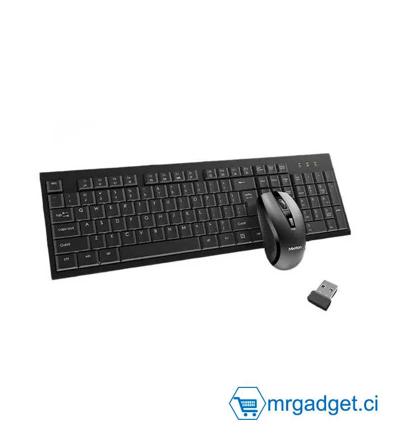 MEETION C4120 LITTLE - Combo Clavier Souris sans fil - NOIR - QWERTY