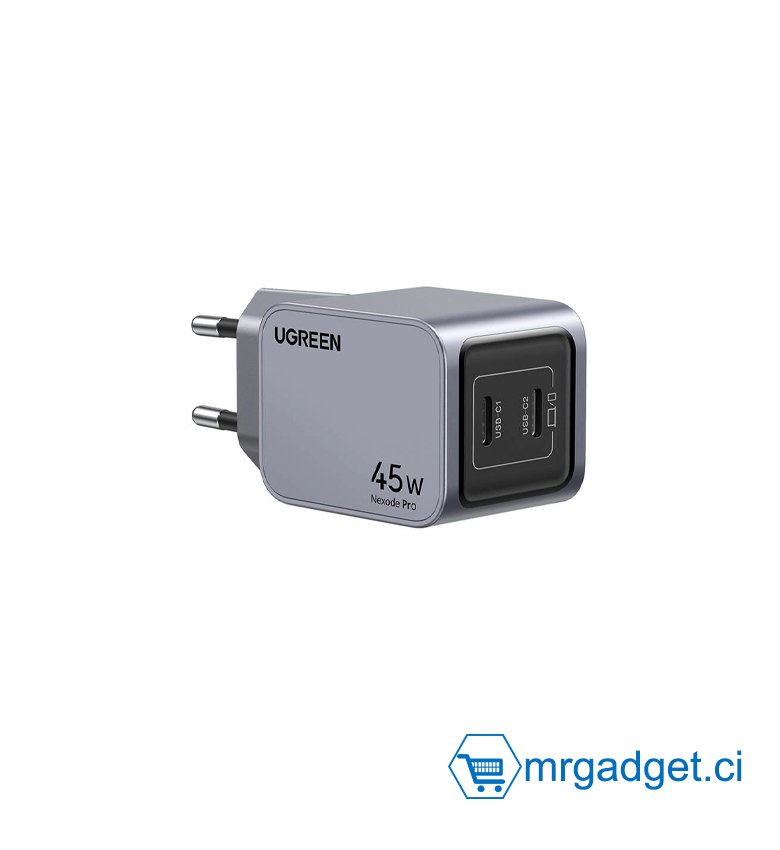 UGREEN X707 35008 #10148 - Boitier de charge rapide 45W - iPhone 16, 15, Samsung Galaxy, Huawei, Tablette...