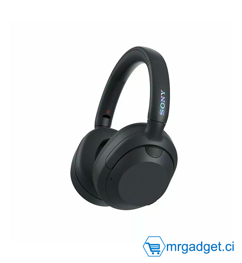Sony ULT WEAR WH-ULT900N Casque sans fil - Bluetooth avec basses massives, suppression du bruit, batterie de 30 heures, charge de 10 minutes = 5 heures de lecture, audio réalité 360°, réduction du bruit du vent, Noir