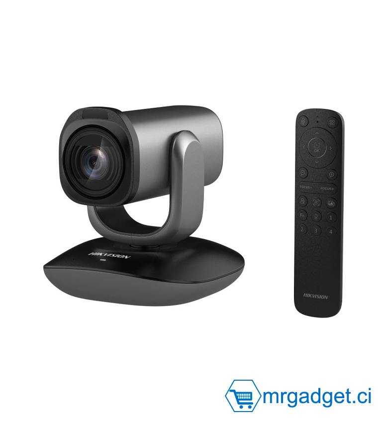 HIKVISION DS-UVC-P28(O-STD)   Caméra de vidéoconférence 4K  – Zoom optique 12×, Suivi intelligent, Double micro, USB-C Plug & Play