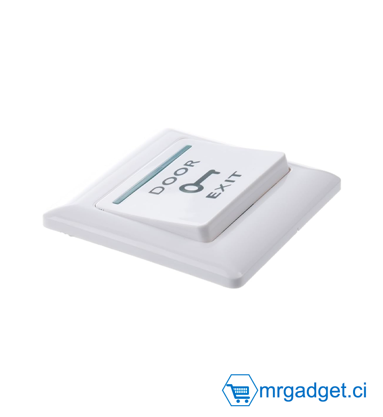 Bouton Poussoir Apparent - Blanc - Modèle K8 -  Panneau de Bouton-Poussoir de Fermeture de Porte électrique