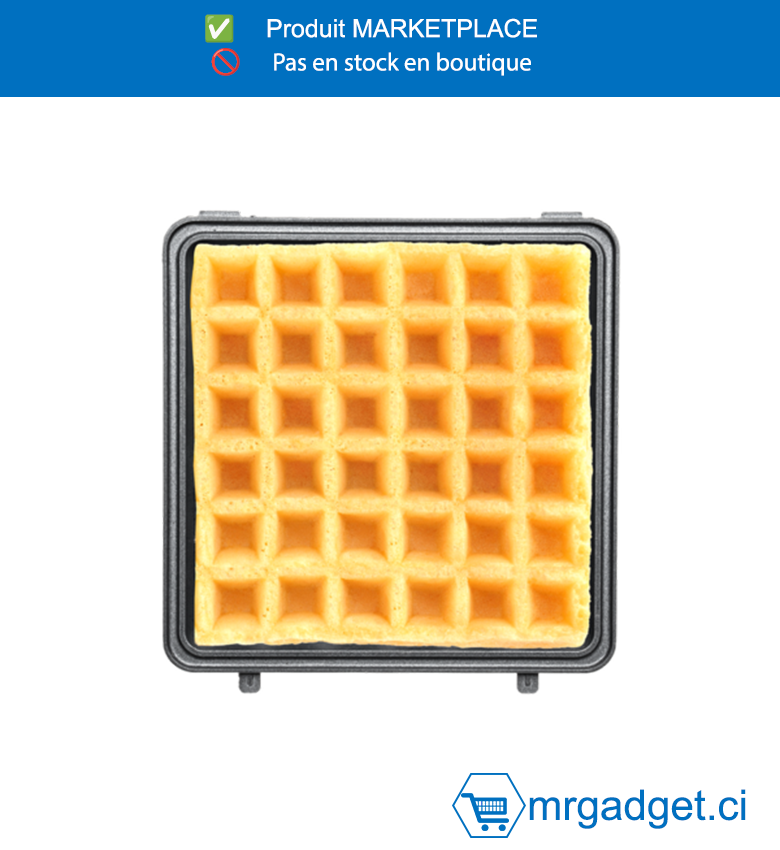 DECAKILA PLAQUE DE WAFFLE POUR  MACHINE - MOULE - KMEC061B - Plaque à gaufres Taille de la plaque : L142 × W142 mm Appliquer à : KEEC058W, KUEC058WRevêtement antiadhésif