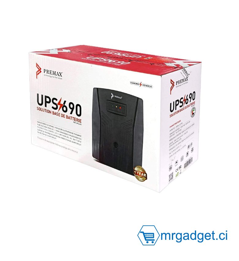 Onduleur Premax 690VA, PM-UPS690  Alimentation sans interruption