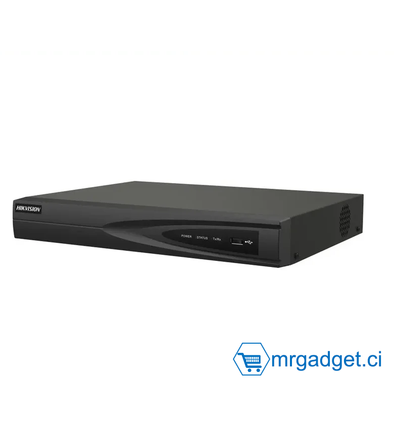 HIKVISION DS-7604NI-Q1/4P(STD)(D) - NVR 4 canaux - 4 Ports PoE 4K - 1 interface HDMI & 1 VGA - 1 interface Disque dur SATA (8 To Max par disque)