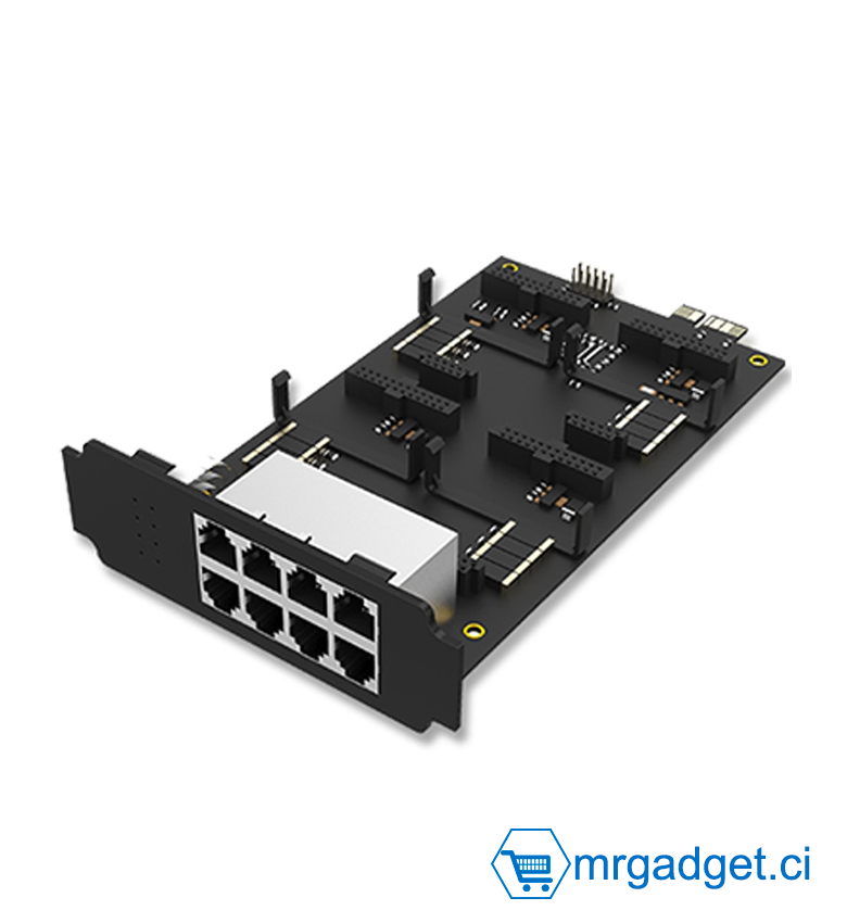 Yeastar EX08 Module -Plaquette pour emplacement de module S-Series et P-Series (Supporte 4 emplacement pour modules et 8 interfaces en façade)