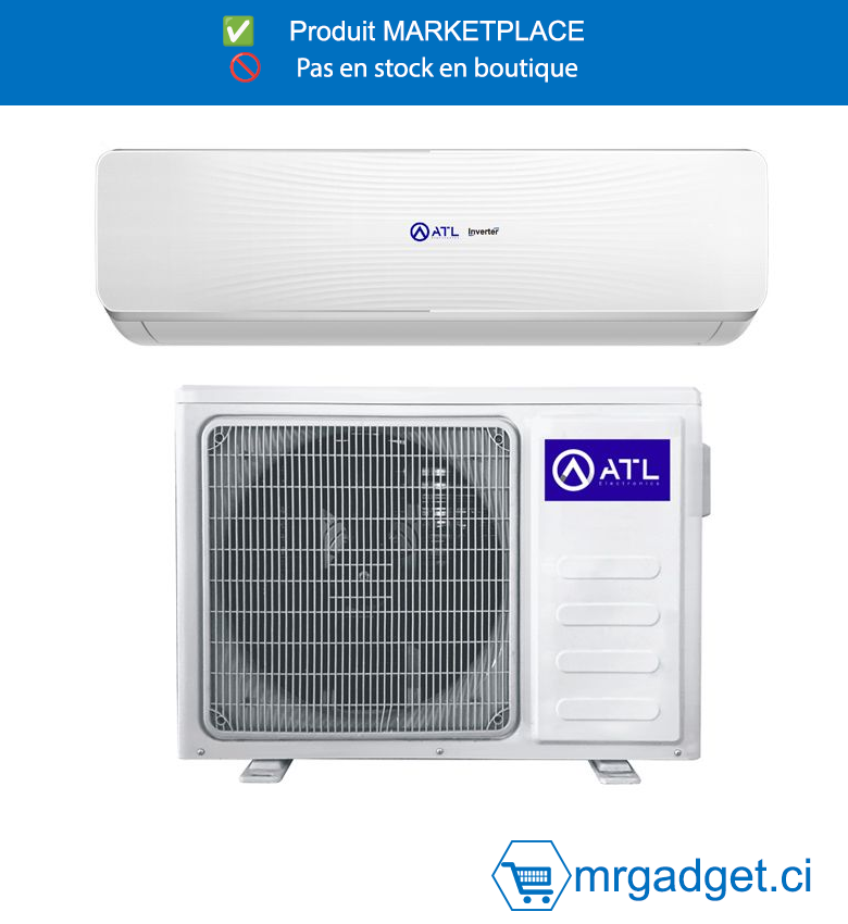 Climatiseur Split ATL 2 CV -  R-410A - Haute Performance - Refroidissement Rapide & Silencieux - Modèle ATL-18ACW_EVEREST