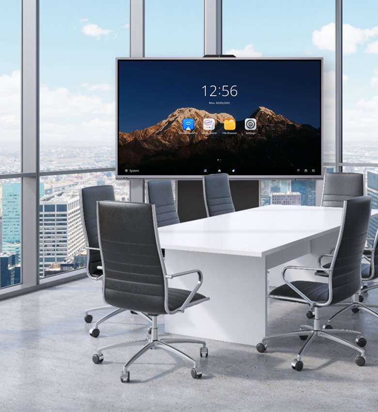 HIKVISION DS-D5C98RB/B - 98 pouces 4K Moniteur (écran) tactile intéractif de conference avec microphone et caméra 4K (48MP Photo / 8MP Vidéo )