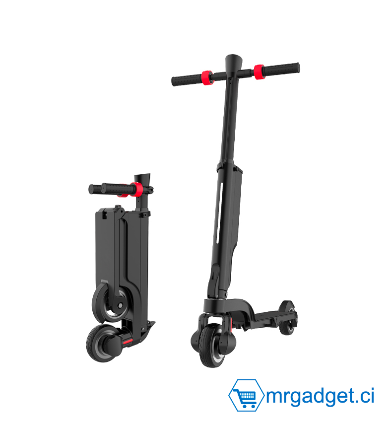 Scooter HX X6 - Trottinette électrique - scooter électrique 2400W 48V 21Ah tout terrain à deux grandes roues et double moteur scooter électrique tout-terrain pliable et rapide.