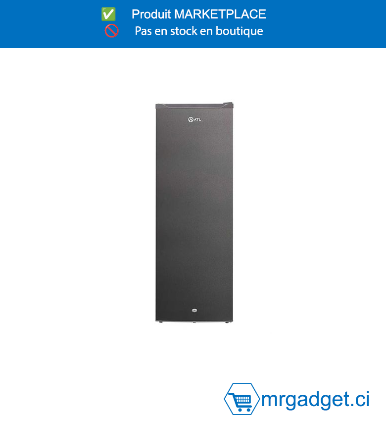 Congélateur Vertical ATL 188 Litres Silver - 7 Tiroirs - Format Armoire 1 Porte - ATL-1F320