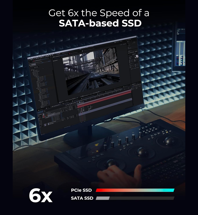 Lexar NM610 PRO 500Go SSD, M.2 2280 PCIe Gen3x4 NVMe 1.4 SSD Interne, Jusqu'à 3300 Mo/s en Lecture, 1700 Mo/s en écriture, 3D NAND Flash Disques SSD Interne pour Notebook, Desktop, PC