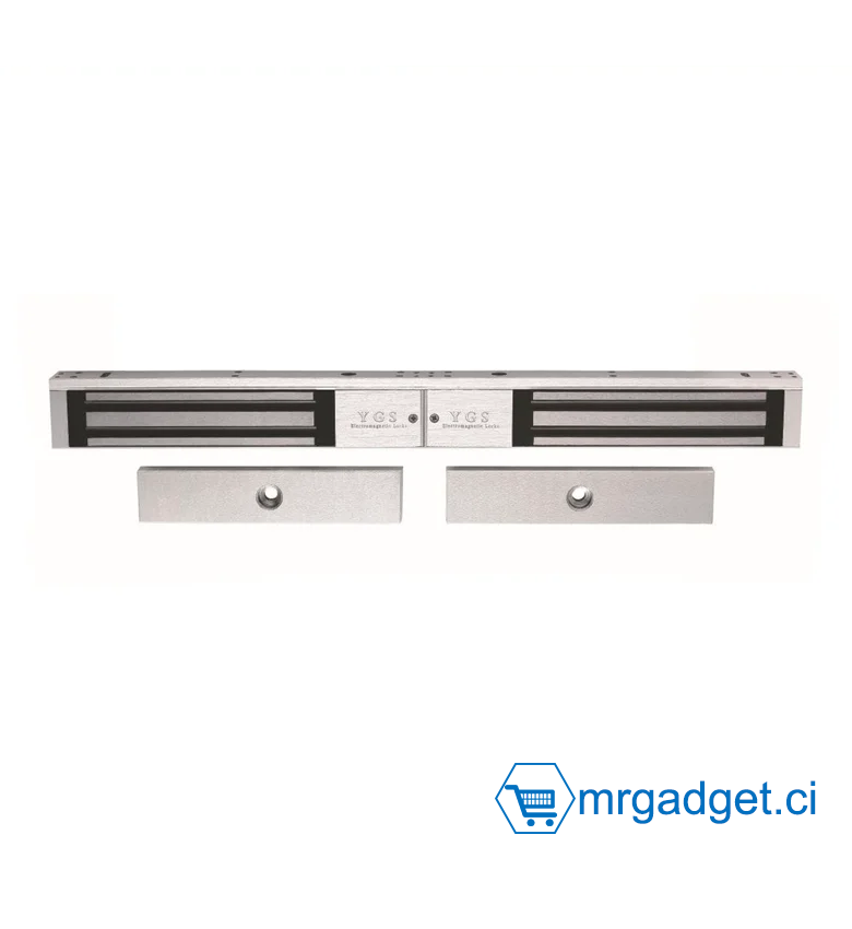 Hikvision DS-K4H258D - Ventouse - Serrure magnétique - Porte max 280KG*2 - Convient pour porte en bois, porte en verre, porte en métal et porte coupe-feu - L'indicateur LED affiche l'état de verrouillage de la porte