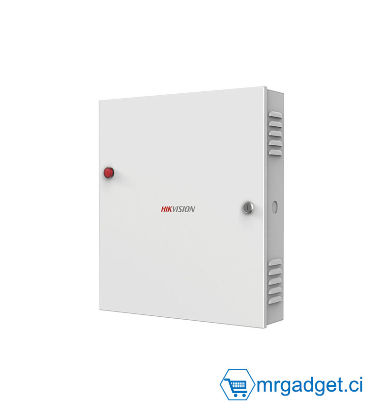 Hikvision DS-K2601-G - Contrôleur d'Accès Réseau IP 1 Porte - Coffret Métallique avec Alimentation - Supporte 2 Lecteurs (RS-485/Wiegand) - Capacité 100 000 Cartes - Idéal pour Gestion de Sécurité Tertiaire et Industrielle