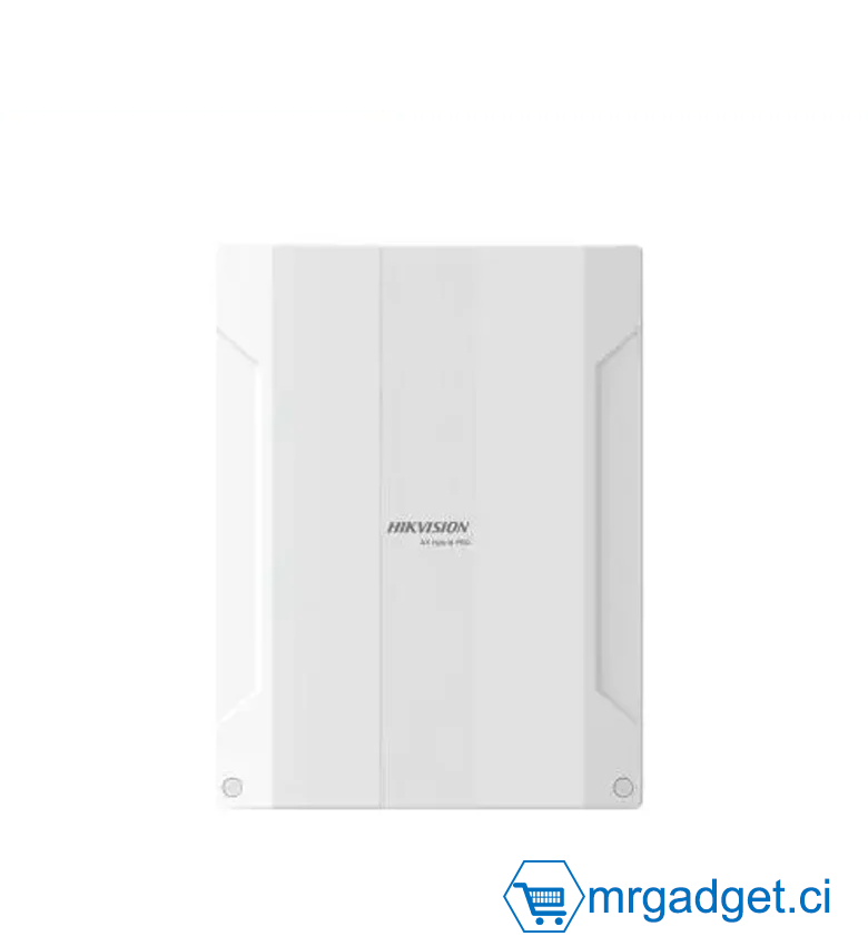 HIKVISION DS-PHA64-LP(O-STD) Panneau d'alarme AX Hybrid Pro avec 64 zones / 8 zones filaires directement sur le panneau / 56 zones extensibles : sans fil ou filaire / Connexion TCP/IP et WIFI / Prend en charge le module 3G/4G (en option) / Hik-connect