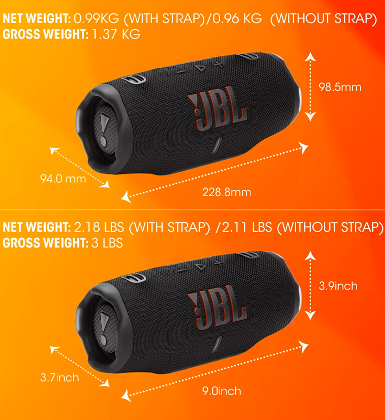 Khanka Custodia Rigida Da Viaggio Per JBL Charge 6/5/4 – Protezione Impermeabile E Antigraffio, Con Cinturino A Spalla