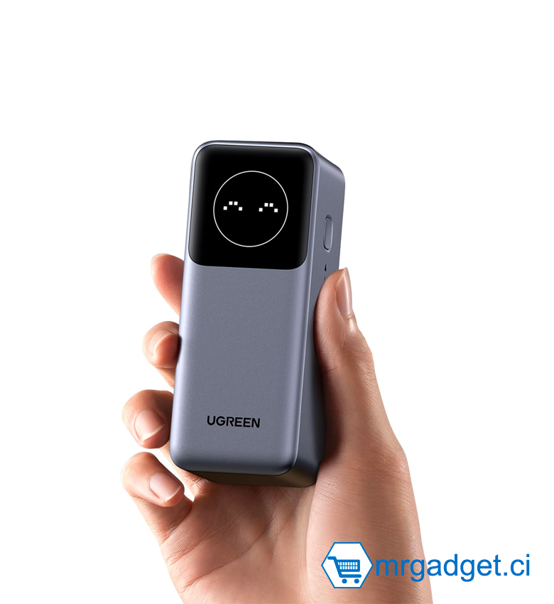 Powerbank - Batterie Externe - 12000mAh 100W PD PPS Chargeur portable rapide avec 1 port USB-C, 1 port USB-A et écran intelligent pour  Ordinateur et Smartphone... - UGREEN PB724 35526B  #10180